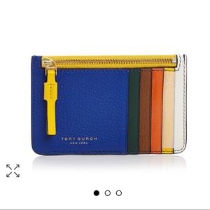 BRAND NEW TORY BURCH Perry Color Block Card Case